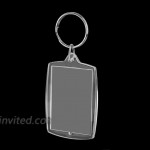 OULII Blank Photo Keychain Keyring Rectangle 4x5.6cm 2.2x1.57 Inches 10pcs at Women’s Clothing store