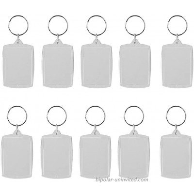 OULII Blank Photo Keychain Keyring Rectangle 4x5.6cm 2.2x1.57 Inches 10pcs at  Women’s Clothing store