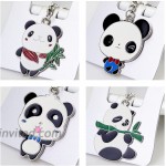 Panda Keychain - Funny Keychain 8 Pcs Alloy Cute Kawaii Key Accessories Chinese Panda Bear Themed gifts for Women Man Car Keys Girl Girlfriend at Men’s Clothing store