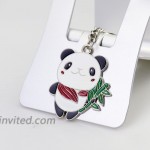 Panda Keychain - Funny Keychain 8 Pcs Alloy Cute Kawaii Key Accessories Chinese Panda Bear Themed gifts for Women Man Car Keys Girl Girlfriend at Men’s Clothing store