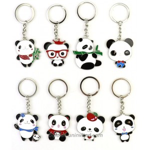 Panda Keychain - Funny Keychain 8 Pcs Alloy Cute Kawaii Key Accessories Chinese Panda Bear Themed gifts for Women Man Car Keys Girl Girlfriend at  Men’s Clothing store