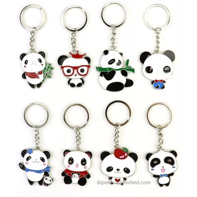 Panda Keychain - Funny Keychain 8 Pcs Alloy Cute Kawaii Key Accessories Chinese Panda Bear Themed gifts for Women Man Car Keys Girl Girlfriend at  Men’s Clothing store