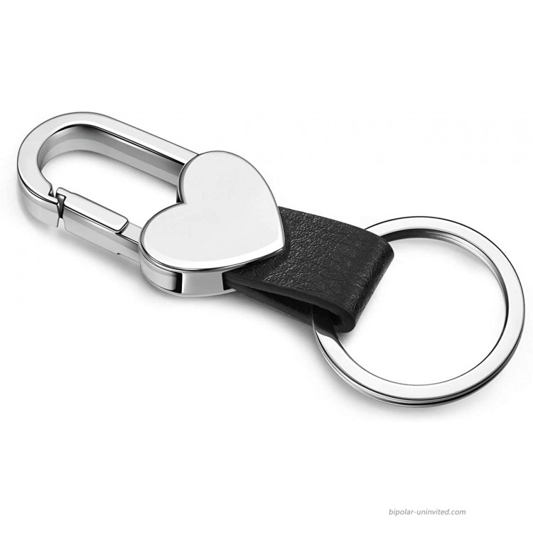 PESOENTH Men Leather Keyring Car Key Chain Ring Black Car Smart Keychain Key Holder Key Fob Clip on Belt Loops for Women at Women’s Clothing store