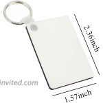 PHAETON 35PCS Rectangle Blank Board Keyring Keychain Printing Keyrings Women Men DIY Sublimation Key Chains AccessoriesDouble Sided at Women’s Clothing store