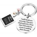 PLITI Bride Wedding Gift for Bride from Mom and Dad Bridal Bouquet Photo Charm Something Blue for Bride on Wedding at Women’s Clothing store