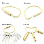 PPFISH Durable Brass Screw Lock Clip Key Chain Ring Simple Style Car keychain for Men Women 2PCS at Women’s Clothing store