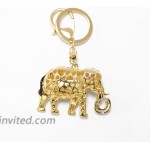 Rhinestone Elephant Keychain for Women Lucky Crystal Personalized Key Ring Bag Charms Blue at Women’s Clothing store