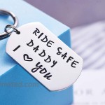Ride Safe Daddy Keychain Motorcycle Gift Dad Keychain I Love You Daddy Keychains Gift for Dad Motorcycles Keychain at Women’s Clothing store
