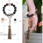 Silicone Beaded Keychain Bracelet Car Keychains Key Ring Bracelet for Women at Women’s Clothing store