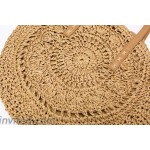 Straw Bag Summer Beach Straw Bag For Women Round Beach Straw Purse Large Capacity Woven Tote Bags