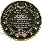United States Army Challenge Coin with Hero's Valor Prayer 1-Pack One Coin at Men’s Clothing store