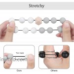 Weixiltc Bracelet Keychain Wristlet Silicone Bead Key Ring Bracelet for Women White at Women’s Clothing store