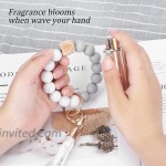 Weixiltc Bracelet Keychain Wristlet Silicone Bead Key Ring Bracelet for Women White at Women’s Clothing store