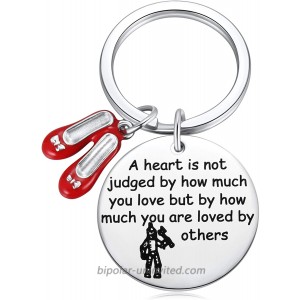 Wizard of Oz Tinman Inspired Gifts - A Heart is Judged by How Much You are Loved by Others Keychain Cosplay Dorothy Jewelry Ruby Slippers Tin Man Key Chain Gifts for Fans Collectors Friends at  Men’s Clothing store
