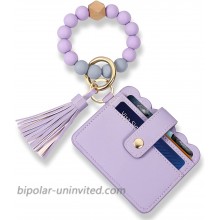 Wristlet Keychain Key Ring Bracelet Silicone Chain Beaded Bangle Card Holder at  Women’s Clothing store