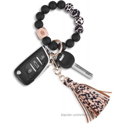 Wristlet Keychain Key Ring Bracelet - Silicone Key Chain Beaded Bangle Wrist at  Women’s Clothing store