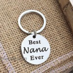 XYBAGS Mothers Day Christmas Birthday Gifts for Nana Metal Pendant Keychain Key Tag for Grandma Best Nana Ever