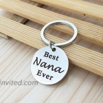 XYBAGS Mothers Day Christmas Birthday Gifts for Nana Metal Pendant Keychain Key Tag for Grandma Best Nana Ever