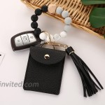 YANMIN Wallet Keychain Wristlet Silicone Beaded Keychain Bracelet Card Car Key Ring Holder for women at Women’s Clothing store