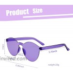 10 Pack Novelty Fashion Rimless Tinted Sunglasses Funny Transparent Glasses Candy Color Eyewear Holiday Costume Party Supplies Decoration for Teens and Adults
