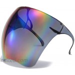 Amstt Goggle Sunglasses Visor Full Face Cover UV 400 Daily Entertainment Protective Eyewear Anti Fog Green Rainbow