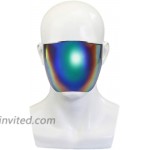 Amstt Goggle Sunglasses Visor Full Face Cover UV 400 Daily Entertainment Protective Eyewear Anti Fog Green Rainbow