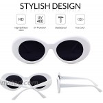 Clout Goggles Retro Vintage Oval Kurt Cobain Inspired Sunglasses Thick Frame Round Lens Glasses