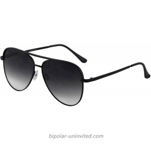 Flawless Large Flat Lens Mirror Gradient Lens Aviator Sunglasses for Men and Women Black Ombre