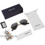 GLEYEMOR Polarized Small Aviator Sunglasses for Small Face Women Men Juniors 52mm Gold Grey