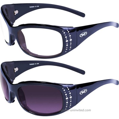 Global Vision Marilyn-2 Plus Womens Padded Riding Sunglasses Black Frame Black at  Women’s Clothing store