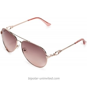 GUESS GF6064 Shiny Rose Gold Brown To Pink Gradient Lens One Size