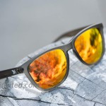 Knockaround Classics Polarized Sunglasses With Translucent Grey Frames Red Reflective Lenses