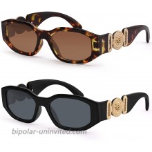 KUGUAOK Irregular Rectangle Sunglasses Women Trendy Design UV Protection Small Sun Glasses
