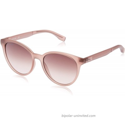 Lacoste Women's L887S Round Sunglasses Transparent Nude Nude Brown 54 mm