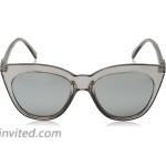 Le Specs Women's Half Moon Magic Sunglasses Stone Smoke Mono Silver Mirror One Size