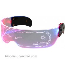 LED Visor Glasses 259 Various Flash Combinations Difference Speed 7 Colors Light Up Glasses Pink Pink