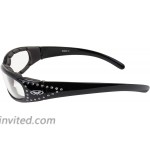 Marilyn 3 Women's Foam Padded Sunglasses Motorcycle Atv Sports Eyewear Clear Lenses