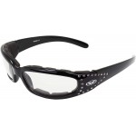 Marilyn 3 Women's Foam Padded Sunglasses Motorcycle Atv Sports Eyewear Clear Lenses