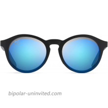 Maui Jim Pineapple Square Sunglasses Black Matte Blue Hawaii Polarized Small