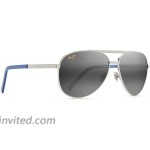 Maui Jim Seacliff Sport Sunglasses Silver Neutral Grey Polarized Medium