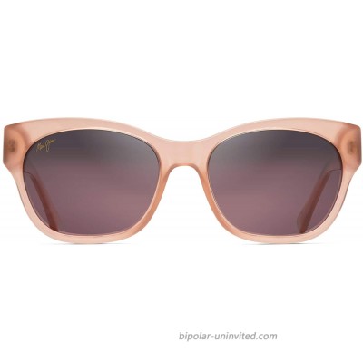 Maui Jim Women's Monstera Leaf Cat-Eye Sunglasses Guava Pink W Rose Gold Maui Rose Polarized Medium