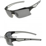 MEKBOK RB302 Polarized Sports Glasses Casual Cycling Sunglasses Black&Grey