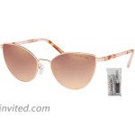 MK1052 11086F 57 MM Rose Gold Rose Flash Gradient Cat Eye Sunglasses for Women + FREE Complimentary Eyewear Kit