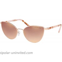 MK1052 11086F 57 MM Rose Gold Rose Flash Gradient Cat Eye Sunglasses for Women + FREE Complimentary Eyewear Kit