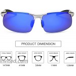 MOORAY Mens Sports Polarized Sunglasses UV Protection Fashion Sunglasses for Men Fishing DrivingBlue Silver