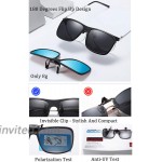 OopsMi Clip-on Sunglasses Polarized Unisex Anti-Glare Driving Glasses Flip Up Design For Prescription Glasses Black Lens