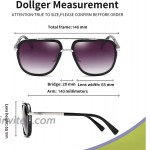 Oversized Square Sunglasses for Men Women Pilot Shades Gold Frame Retro Brand Designer Silver frame Gradient purple lens