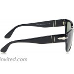 Persol PO3231S Square Sunglasses Black Green 54 mm
