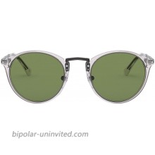 Persol PO3248S Phantos Sunglasses Transparent Grey Green 49 mm