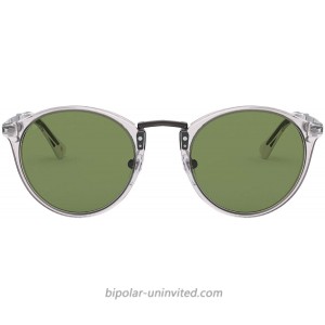 Persol PO3248S Phantos Sunglasses Transparent Grey Green 49 mm